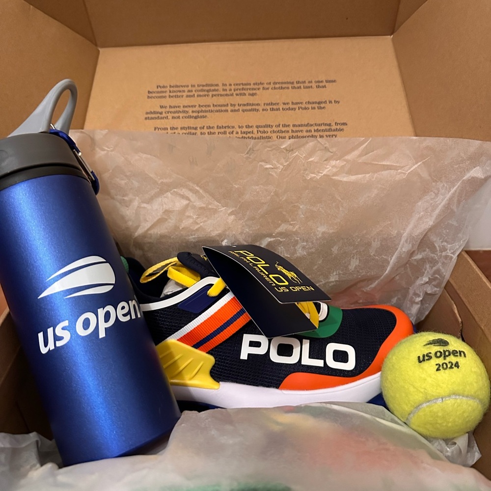 USOPEN 2024 SOLD OUT POLO TECH COURT PRO SNEAKER US OPEN BPA FREE BOTTLE